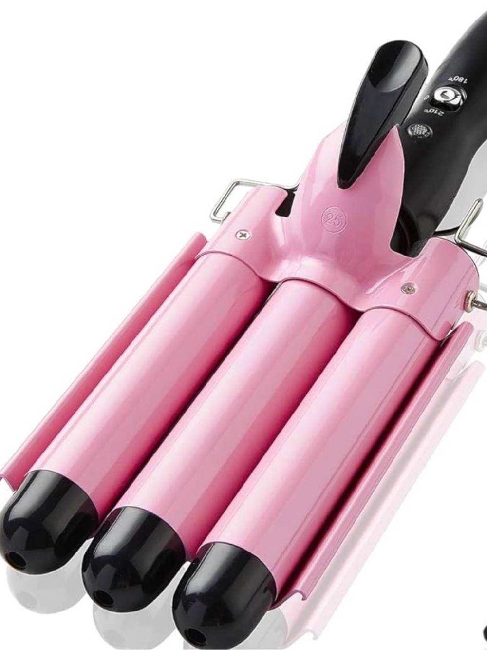 Triple Barrel Pink Hair Waver - 25mm
